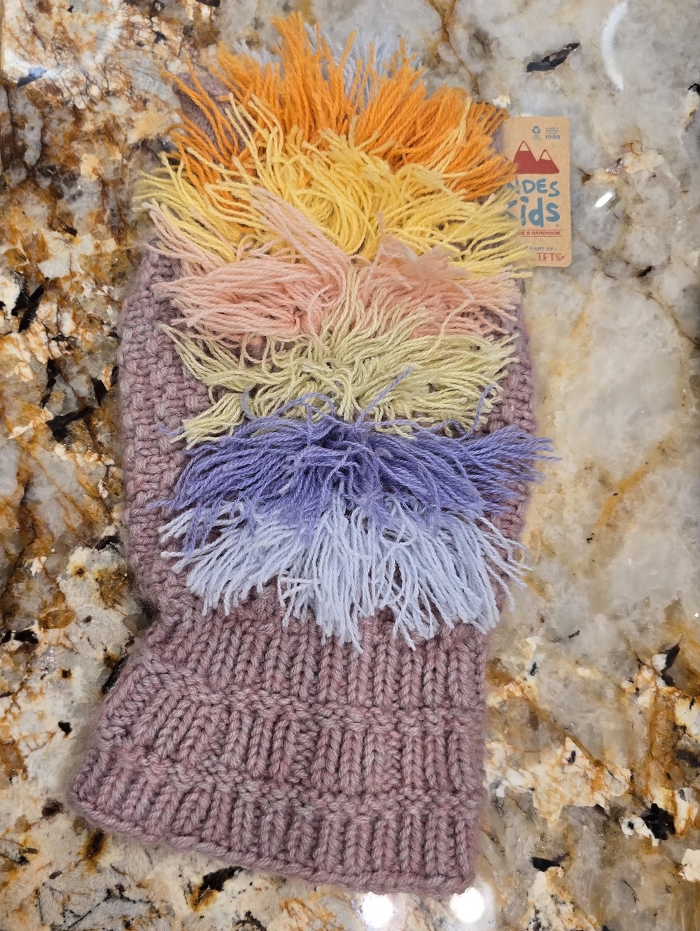 Andes Gifts Kids Pastel Unicorn Hat NWT